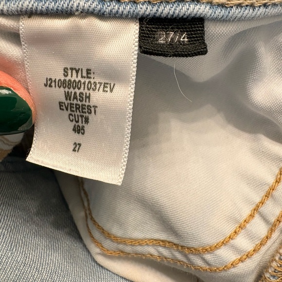 Veronica Beard Carson Ankle Flare High-Rise Washed Denim Jeans Size 27 - Picture 9 of 9